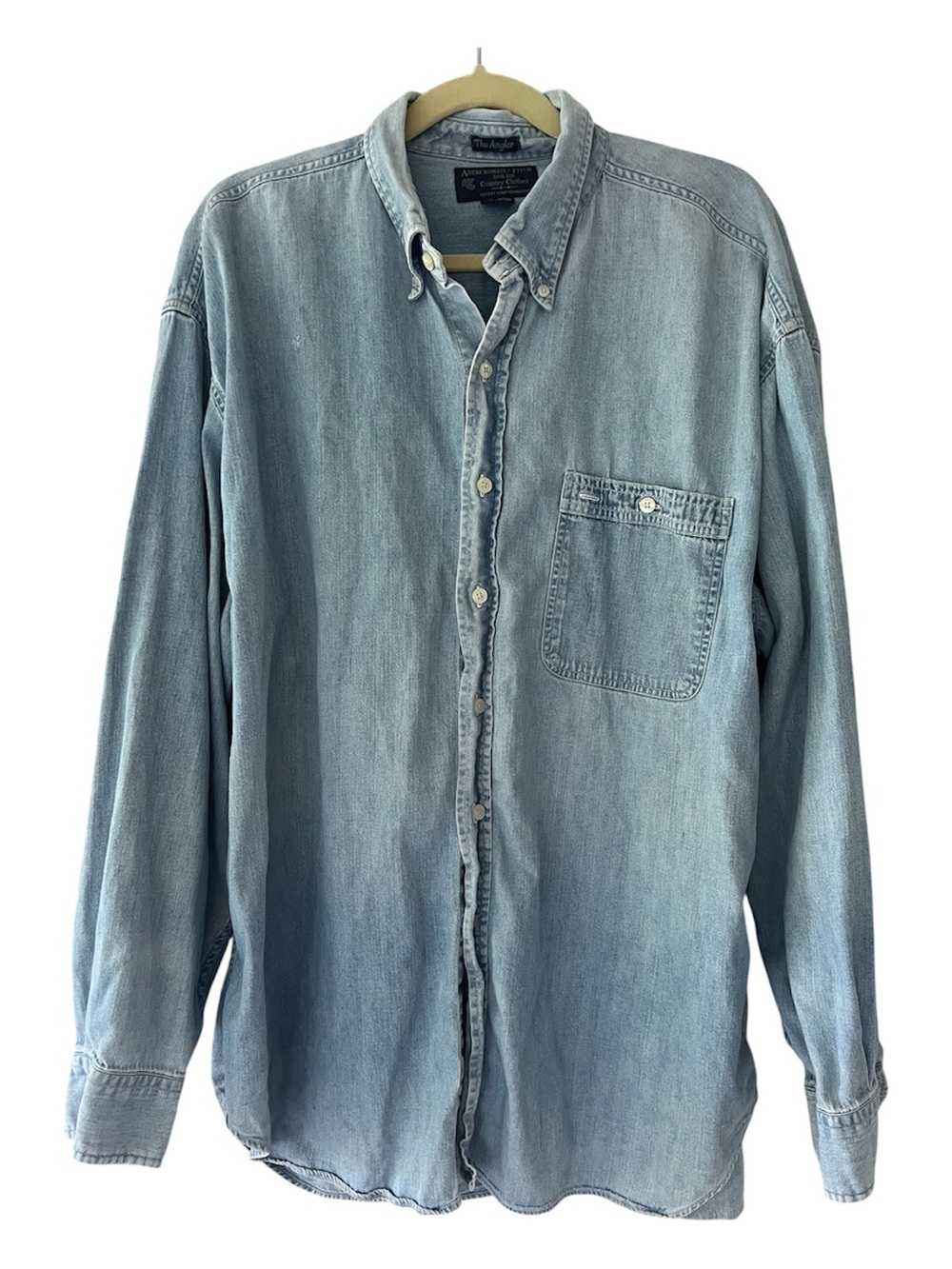 Vintage Abercrombie & Fitch The Angler Denim Button down Size XL